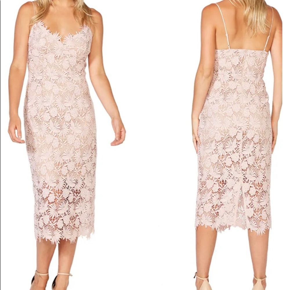 Bardot Soft Pink Lace Dress